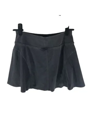 Halara Women's Flex High Waisted 2-in-1 A Line Mini Skirt Denim Look Black M thumbnail 3