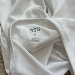 DSG White Tank Top Sleeveless Open Back thumbnail 5