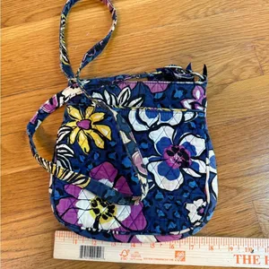 Vera Bradley Triple Zip Crossbody Bag African Violet Design RETIRED thumbnail 4