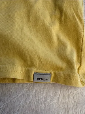 Prana size small oversized Tshirt Positive Bee Graphic Yellow Tee boho thumbnail 4