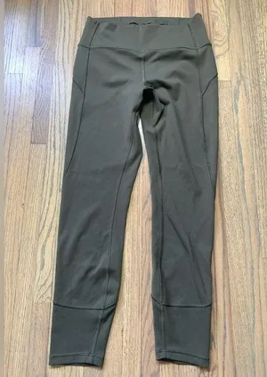Lululemon in movement 7/8 tight dark olive green 8 thumbnail 1