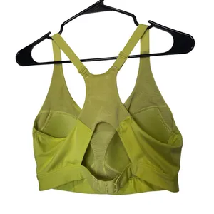 Gymshark Yellow Green Mesh Back Scoop Neck Racerback Active Sports Bra Sz Large thumbnail 3