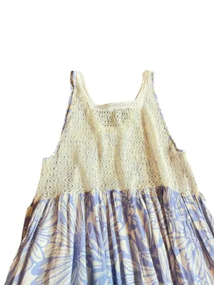 Intimately Free People Purple Cream Floral Tiered Maxi Dress Swing X-Small thumbnail 10