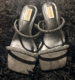 Steve Madden Black Glitter Heels thumbnail 1