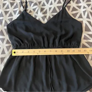 Aritzia Babaton Warren Camisole Black Chiffon Cinched‎ Tie Waist Size XXS thumbnail 13