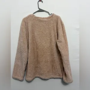 Cute Kawaii Bear Plush Fleece Sweater women’s One Size Cozy Soft Beige(A477)✨ thumbnail 7