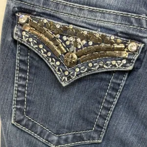 Miss Me Jeans JP5489B2 Boot Cut Distressed Size 29 Color DK131 Y2K Embroidered thumbnail 8