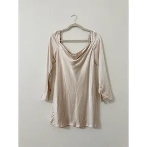 Princess Polly Star Power Champagne Satin Mini Dress NWT Size 8 thumbnail 2