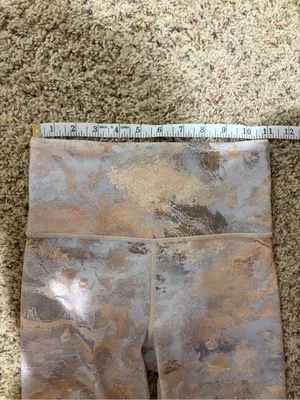 Athleta Elation Gilded Tight Tan Gold Metallic Snakeskin Leggings Size XXS thumbnail 11