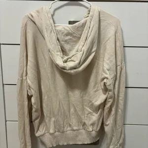Aerie Offline Cream V Neck Sweatshirt thumbnail 3
