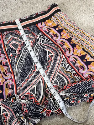 Maeve By Anthropologie Rooibos Cropped Wide Leg Pants Boho in Geometric Floral S thumbnail 11