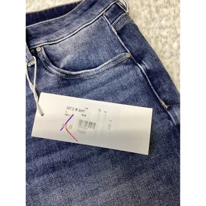 Risen Jeans Cuffed Mid Rise Denim Shorts Medium Wash RDS6459 Size L NWT thumbnail 7