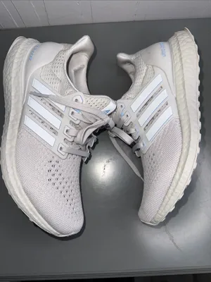 adidas Ultra Boost Sneaker - Light Grey/Blue thumbnail 6