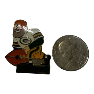 Vintage 1997 Green Bay Packers Enamel Football Player Lapel Pin NFL Collectible thumbnail 1