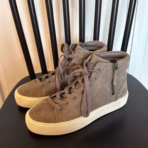 Ugg Ollie high top grey suede sneakers size 8 thumbnail 6