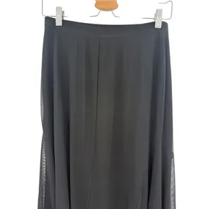 Tadashi Shoji Vintage 90s Sheer Mesh Overlay Formal Maxi Skirt Black Size Medium thumbnail 5
