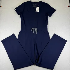 FIGS Catarina Scrub Jumpsuit Navy Blue Technical Collection W23SW2056 M thumbnail 1