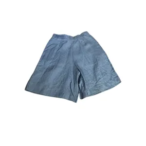 Vintage Harolds Blue Linen Shorts‎ High Waist Pleated Minimalist 90s Nautical thumbnail 5