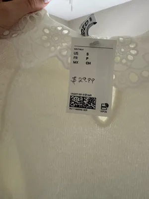 H&M White lace collar sweater thumbnail 3