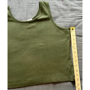 Liz Baker Petite Womens Large Tank Top Olive Green Scoop Neck Cotton Lycra thumbnail 8