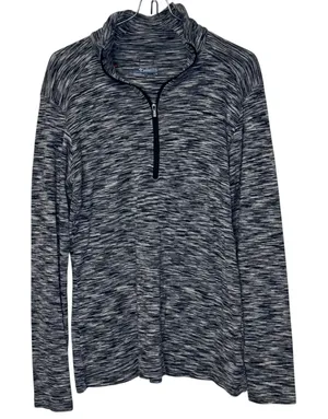 Columbia Womens Top Space Dye 1/4 Zip Fleece Athleisure Long Sleeve Size Large thumbnail 1