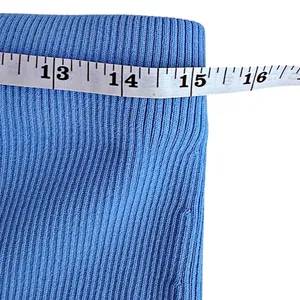 Zara Sky Blue Ribbed Knit Mini Skirt NWT Summer thumbnail 6
