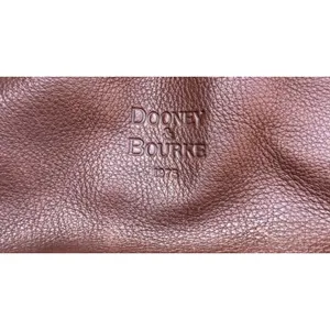 Vintage Dooney & Bourke Dark Brown Leather Drawstring Shoulder Bag Purse RARE thumbnail 4