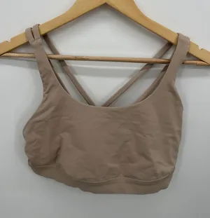 Lululemon Womens‎ Tan Energy Sports Bra Sz 10 Workout Gym Training Running thumbnail 1