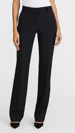 Express 'Editor' Mid-Rise Boot Cut Dress Pant in Black Twill Size 6 Regular thumbnail 1