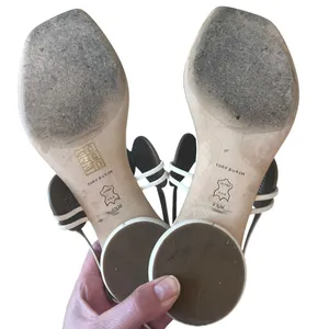 Tory Burch Marquetry Disk Sandal Cream Toasted Sesame‎ 9.5 thumbnail 6