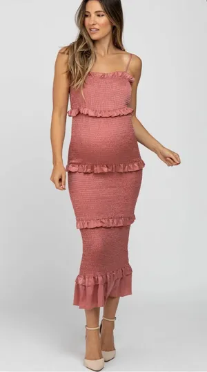 PinkBlush Maternity Dress Maxi thumbnail 1
