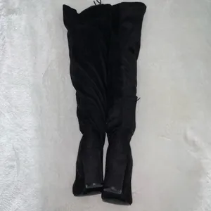 Rampage Womens Knee Hi Boots Black Over Knee Adjustable Strap size 9 thumbnail 5