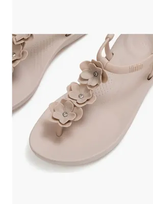NEW FitFlop Splash Flower T-Strap Sandal 10 M, NUDE ROSE thumbnail 6