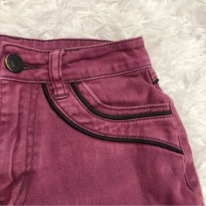 BDG Erin High Rise‎ 5 Pocket Shortie Shorts Purple 25 thumbnail 4