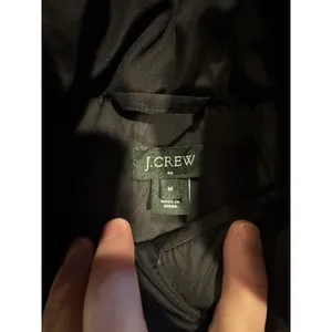 J. Crew Black Quilted Down Zip Up Jacket Coat Women's Size‎ Medium Black Classic thumbnail 9
