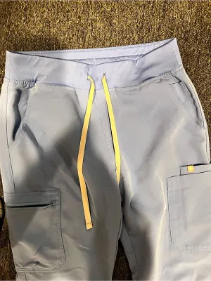 Figs Technical Collection Cargo Pants in blue and gray thumbnail 3