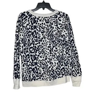 Gap Cotton‎ Pullover Sweatshirt Women Small Leopard Print Long Sleeve Crewneck thumbnail 8