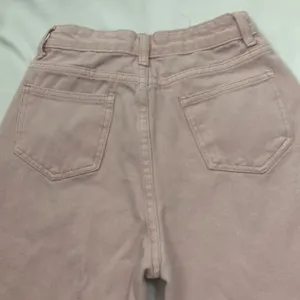 Baby pink flare leg raw edge denim pants woman’s size xtra small thumbnail 6