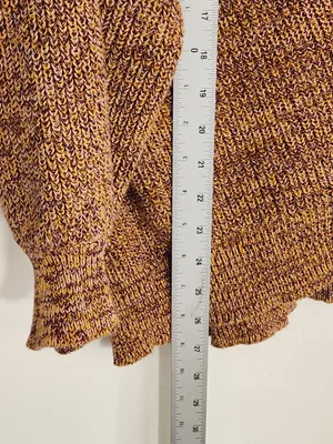 Daytrip Brown and Yellow Knit Cardigan Sweater Size Medium Flaw thumbnail 7