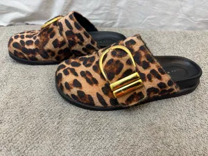 Azalea Wang Archibald Faux Calf Hair Clogs thumbnail 4