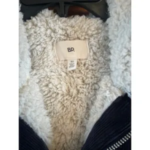 Nordstrom brass plum corduroy Sherpa lined jacket medium thumbnail 2