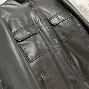 Accents Collection Faux Leather Sherpa Utility Jacket thumbnail 3