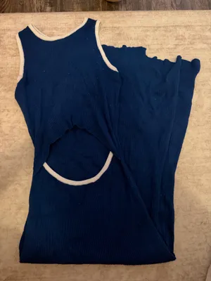 Amazon Royal Blue Cutout Midi Dress thumbnail 1
