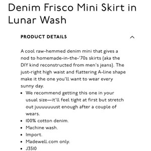 Lunar Wash “Frisco” Black Denim Raw Hem Mini Skirt Size 32 thumbnail 13