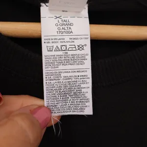 Old Navy Top Womens L Tall Fluid Seamless Go-Dry Black Thumbhole Excellent thumbnail 3