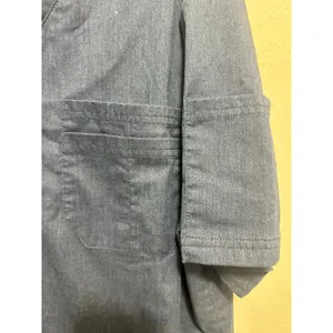 UA Butter Soft Stretch‎ Scrub Top Blue V Neck Short Sleeve Women's Size L thumbnail 4