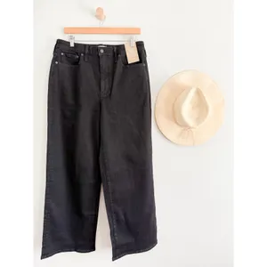 Madewell | NWT The Curvy Perfect Vintage Wide-Leg Jean Black Rinse Wash | Sz 31 thumbnail 3