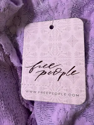 Free People Light Pink Ruffled Cable Knit Mock Turtleneck Sweater thumbnail 10