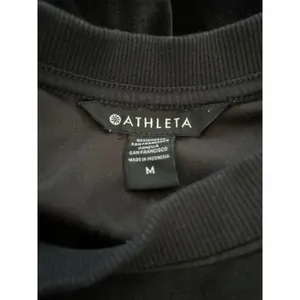 Athleta Retroplush Velvet Crewneck‎ Sweatshirt Black Size M thumbnail 7