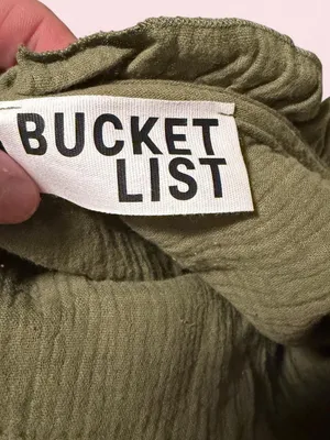 BUCKETLIST Olive Green Wide-Leg Sleeveless Jumpsuit thumbnail 4